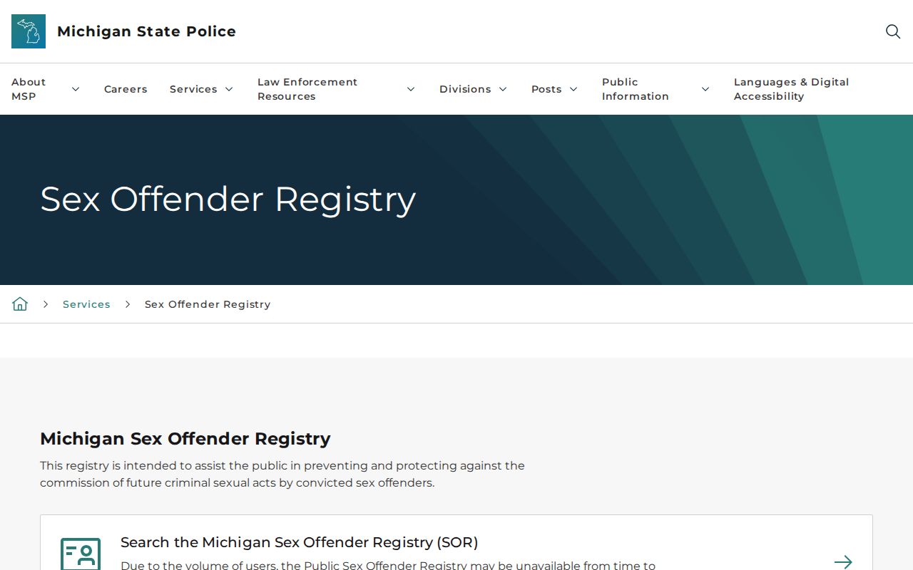Oak Park resident lookup Michigan registry search options